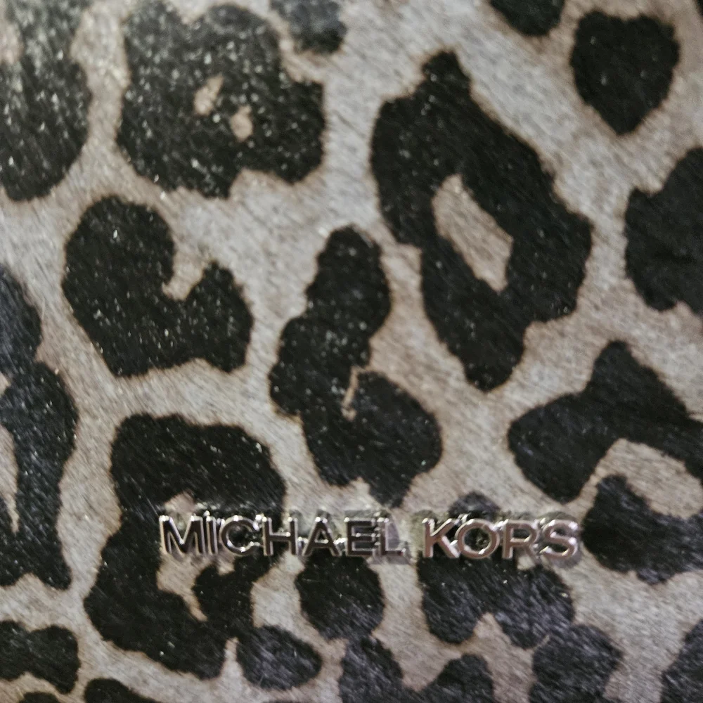 Michael Kors Nayla Medium Leopard Print Calf Hair Hobo Shoulder Bag